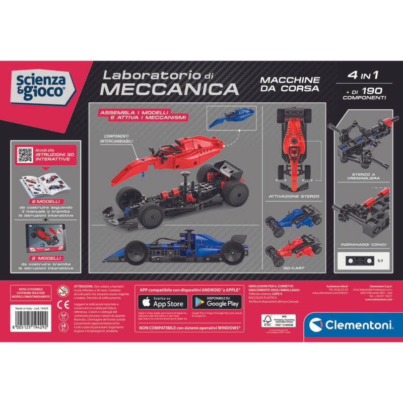 Clementoni Scienza & Gioco Macchina da Corsa 2 in 1 thumbnail 2