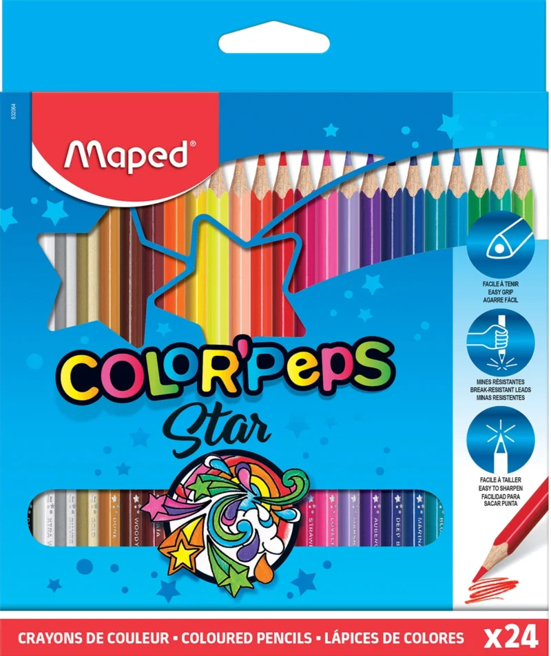 Maped Color Peps Star – Set me 24 lapsa ngjyrues