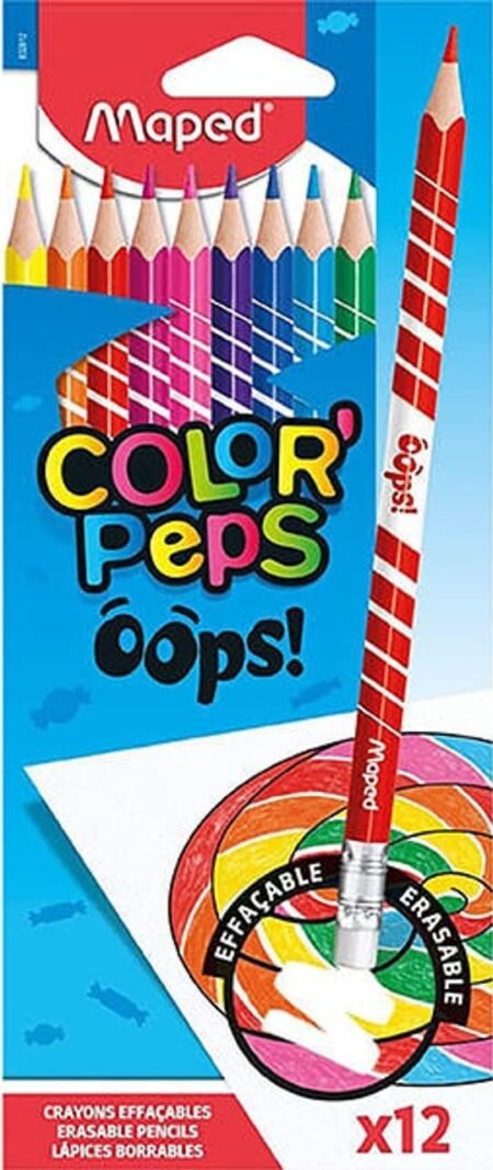 Maped Color'peps oops erasable colouring pencils x12