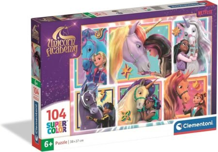 Clementoni Puzzle Unicorn Academy, 104 pezzi